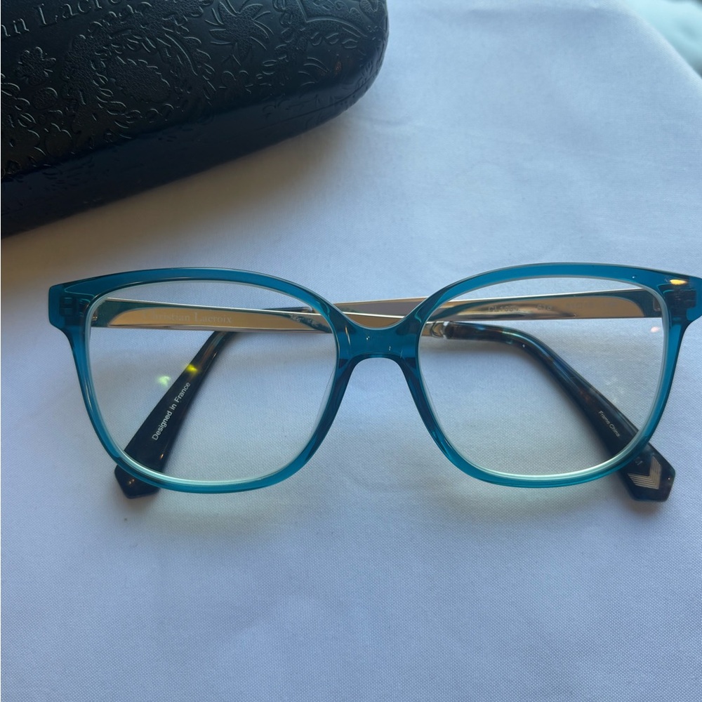 Christian Lacroix Blue and Gold Glasses